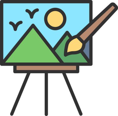 Simge Doldurulmuş Boyama Çizgisi