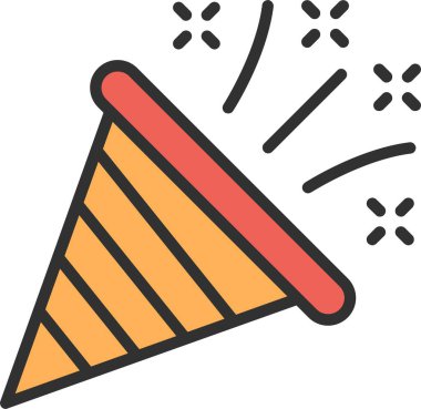 Simge Doldurulmuş Konfeti Satırı