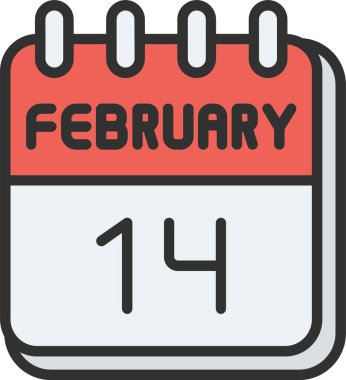 14 Şubat Satırı Doldurulmuş Simge