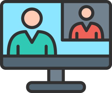 Simge Doldurulmuş Video Konferansı Satırı