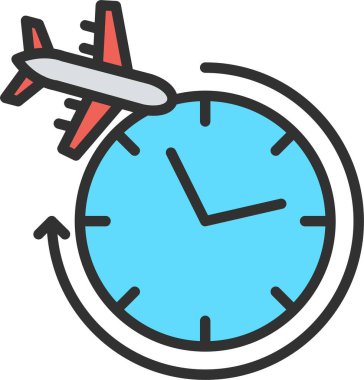 Saat çizgisi dolgulu simge