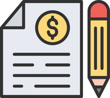 Simge Doldurulmuş Dosya ve Kalem Satırı