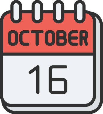 16 Ekim Satırı Doldurulmuş Simge