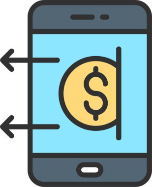 Aktarım Para Hattı Doldurulmuş Simge