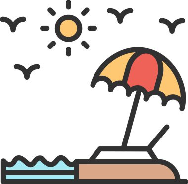 Plaj Hattı Doldurulmuş Simge