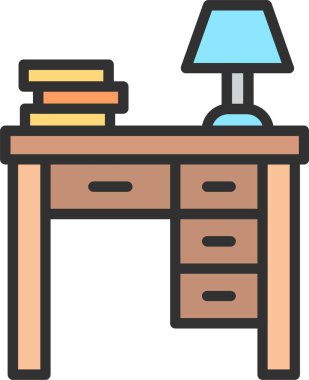 Masa Çizgisi Dolu Simge