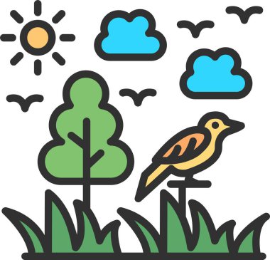 Orman Satırı Doldurulmuş Simge