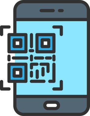 Qr Kod Tarama Satırı Doldurulmuş Simge