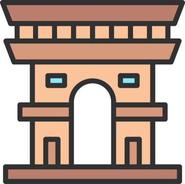 Ark De Triomphe Satırı Simge Dolduruldu