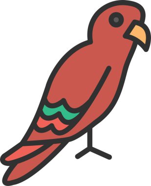 Simge Doldurulmuş Papağan Satırı