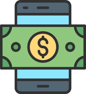 Akıllı Telefon Hattı Doldurulmuş Simge