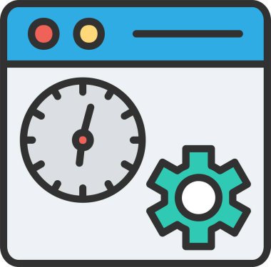 Web Hızı Trafik Satırı Doldurulmuş Simge