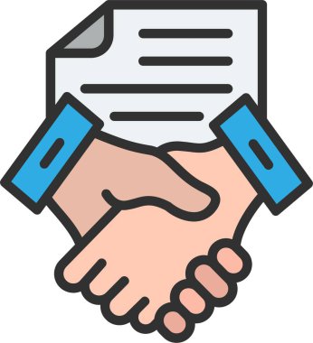 Simge Doldurulmuş El sıkışma Satırı