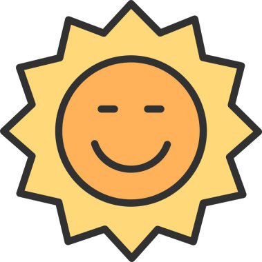 Güneş Çizgisi Doldurulmuş Simge