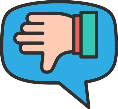 Beğenmeme Hattı Dolgulu Simge