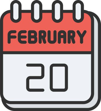 20 Şubat Satır Doldurulmuş Simge