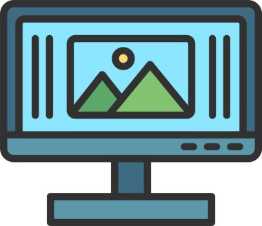 Simge Doldurulmuş Monitör Satırı