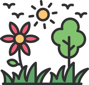 Çimen Satırı Doldurulmuş Simge