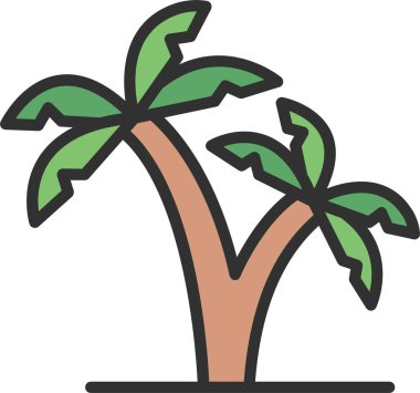 Palm Line Doldurulmuş Simge