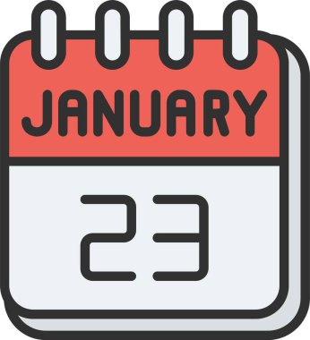 23 Ocak Satır Doldurulmuş Simge