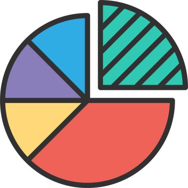 Pasta grafiği Çizgi Dolgulu Simge