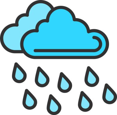 Yağmur Satırı Doldurulmuş Simge