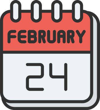 24 Şubat Satır Doldurulmuş Simge