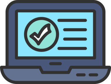 Laptop Hattı Dolu Simge