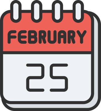 25 Şubat Satır Doldurulmuş Simge