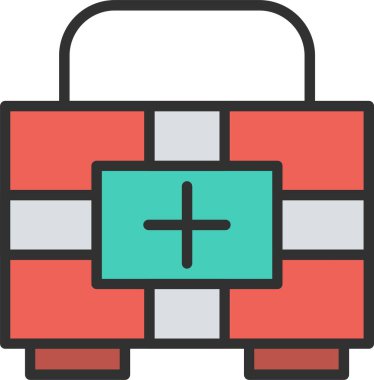 Simge Doldurulmuş İlk Yardım Çantası Satırı