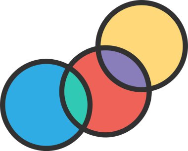 Simge Doldurulmuş Venn Diyagram Satırı