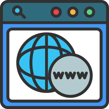 Simge Doldurulmuş Web Sayfası Satırı