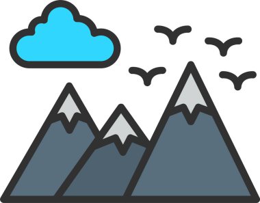 Dağ Çizgisi Doldurulmuş Simge