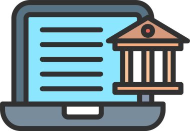 çevrimiçi bankacılık satırı simgesi doldurdu