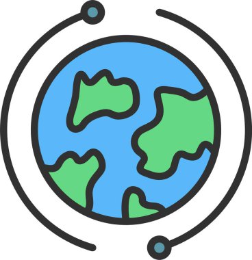 Simge Doldurulmuş Dünya Çizgisi