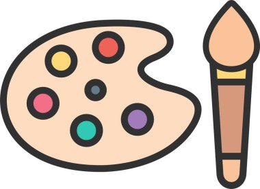 Simge Doldurulmuş Renk Paleti Satırı