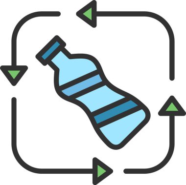 Geri dönüşümlü Plastik Satır Doldurulmuş Simge