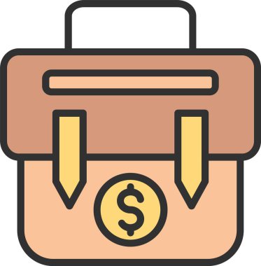 Evrak Çantası Hattı Dolgulu Simge