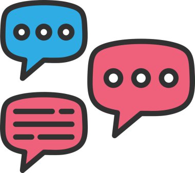 Simge Doldurulmuş Kabarcık sohbet satırı