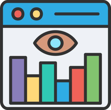 Çevrimiçi Web Trafik Satırı Doldurulmuş Simge