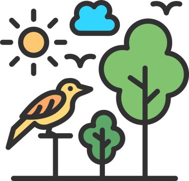 Kuş Satırı Doldurulmuş Simge