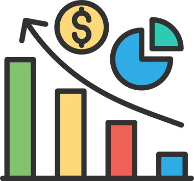 Pasta grafiği Çizgi Dolgulu Simge