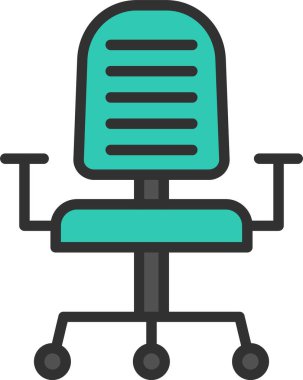 Ofis Sandalyesi Satırı Simge Dolduruldu