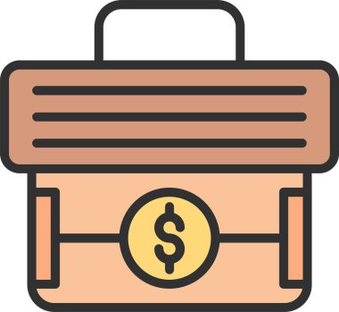 Evrak Çantası Hattı Dolgulu Simge