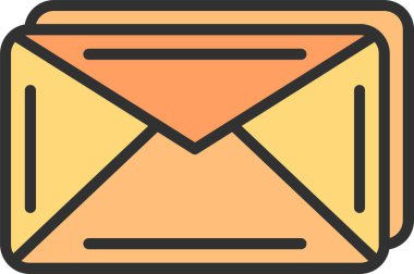 Zarf Satırı Dolgulu Simge