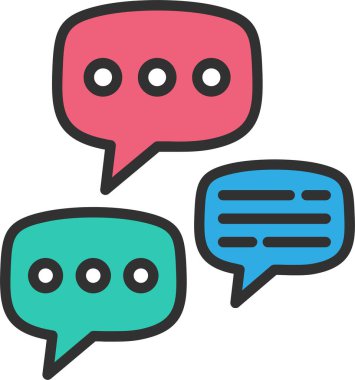 Konuşma Kabarcıkları Satırı Simge Dolduruldu