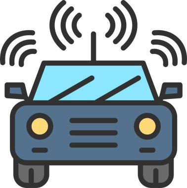 Simge Doldurulmuş Otomatik Otomobil Hattı