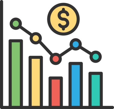 Simge Doldurulmuş Çubuk Grafik Satırı