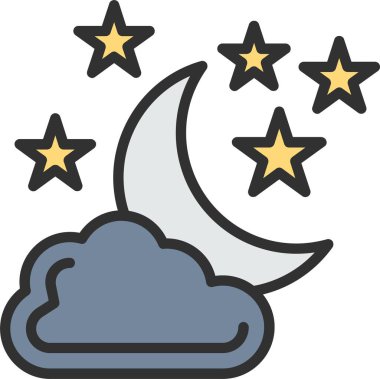 Ay ve Yıldızlar Çizgisi Simgeyi Doldurdu