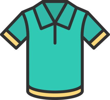 Polo Gömlek Çizgisi Simgeyi Doldurdu